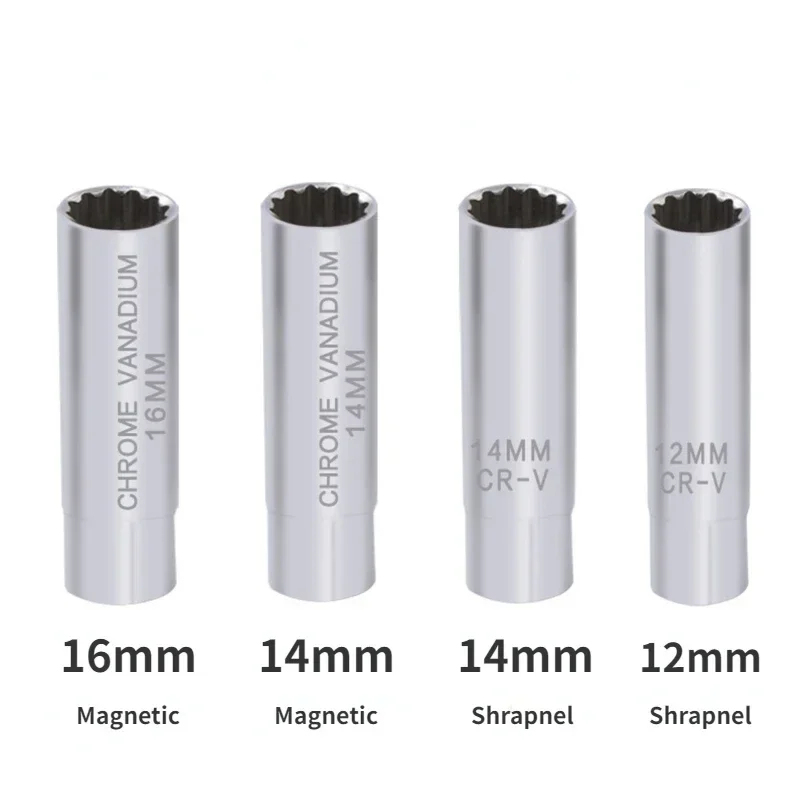 Spark Plug Socket Set - 磁気スパークプラグソケットレンチ、14mm＆16mm汎用取り外しツール