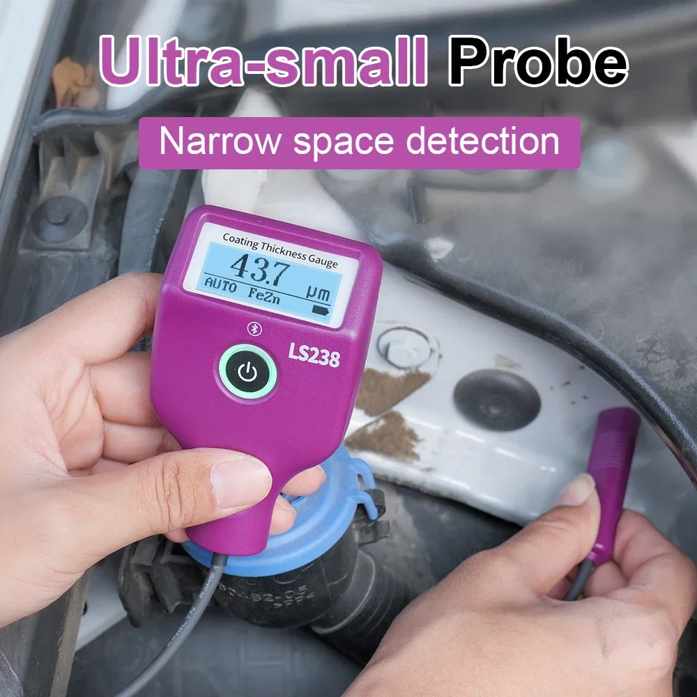 Paint Thickness Gauge - デジタル塗装厚さ計,自動車塗装厚さ試験機,小型プローブ,高精度,0.0-3500μm