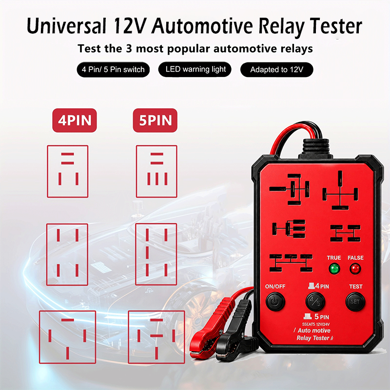 Car Diagnostic Tool - 新登場のユニバーサル12V自動車用リレーテスター、LEDインジケーター付き自動車バッテリー検査器、自動車用リレー診断ツール