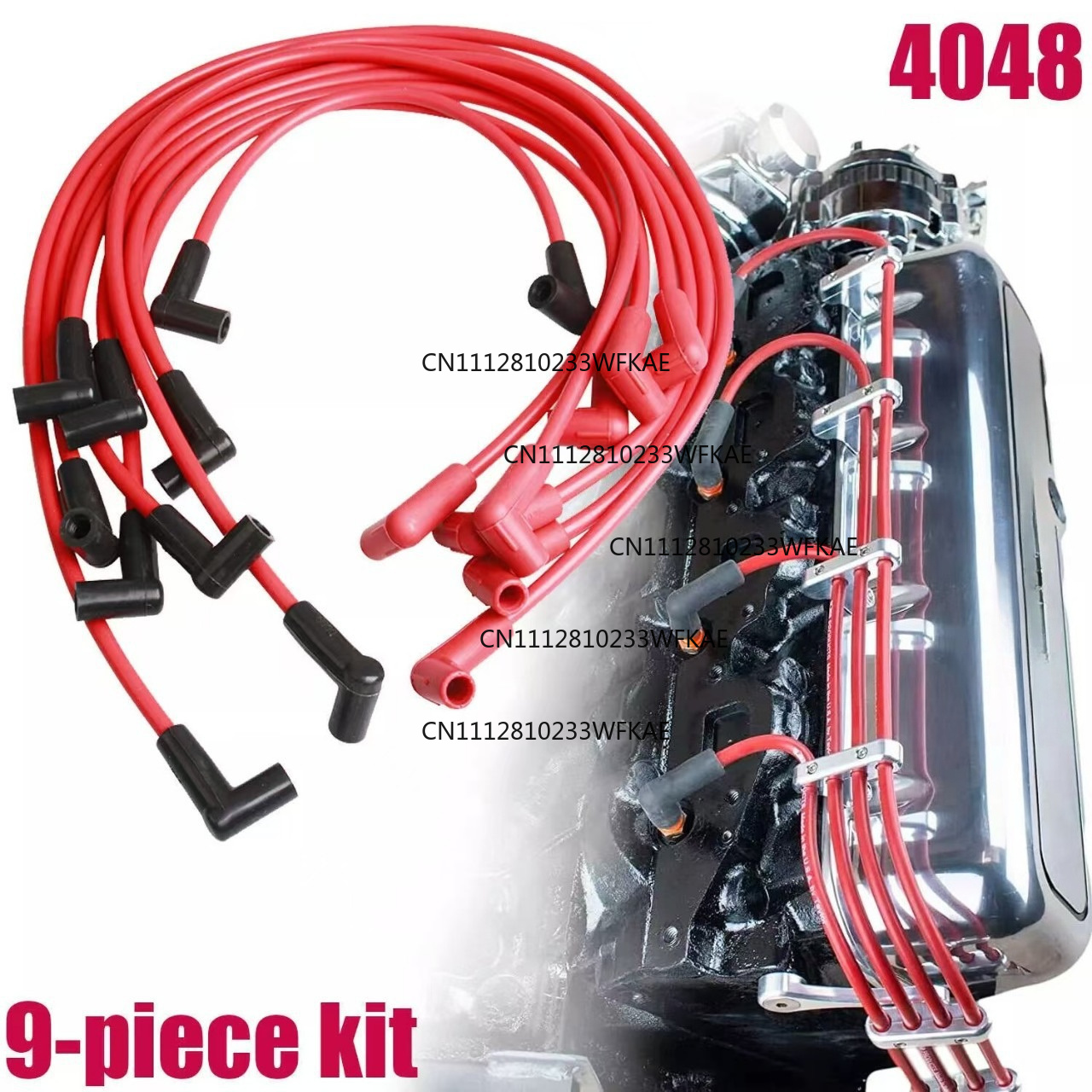 4048 スパークプラグコードセット 8mm シボレー 28 - Spark Plug Socket Set のレビューと価格