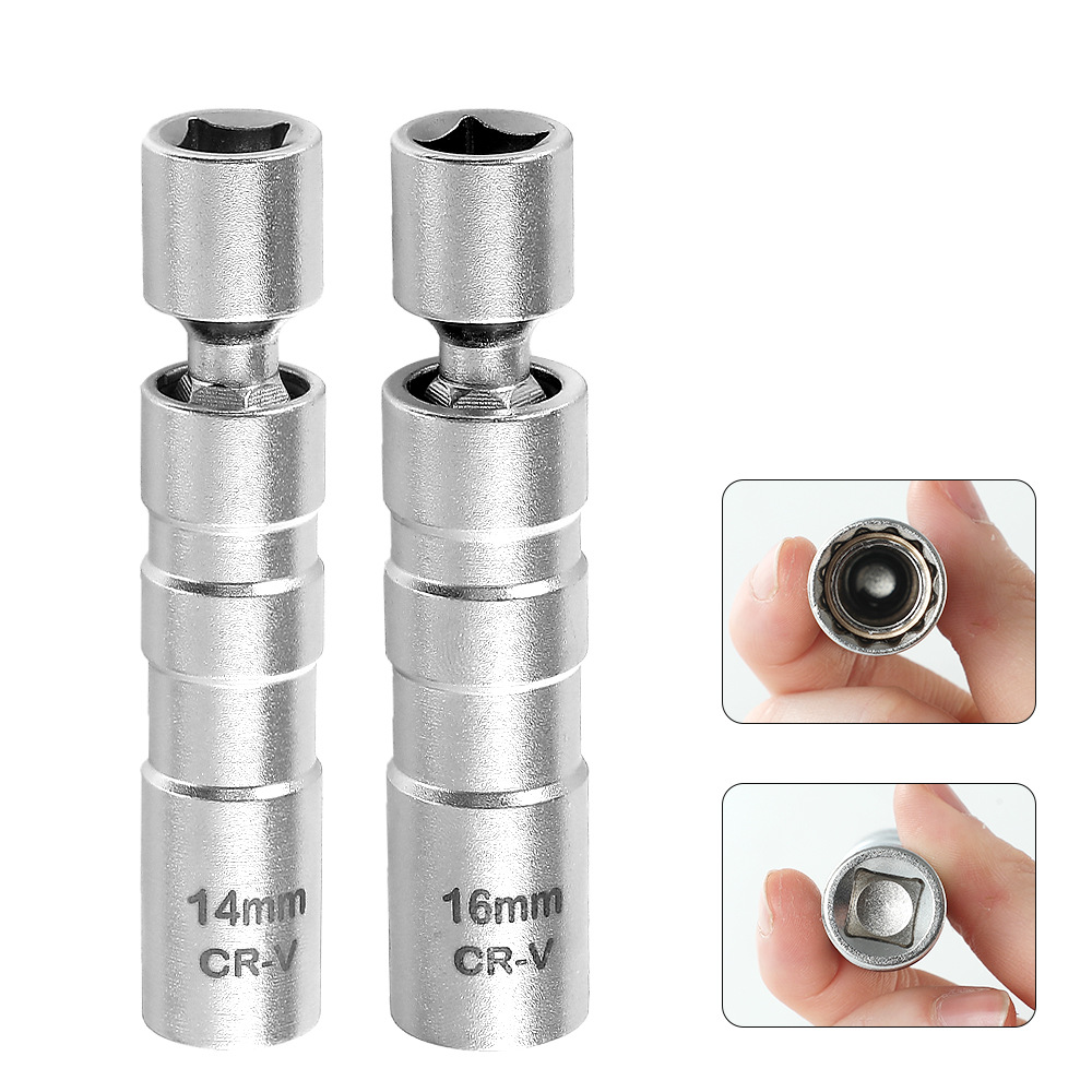 14/16mm磁気スパークプラグソケットレンチ、12角度薄肉 - Spark Plug Socket Set のレビューと価格