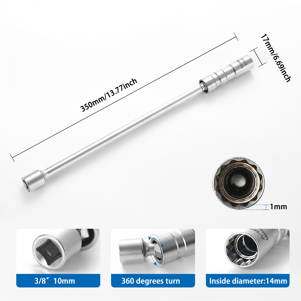 14/16mm磁気スパークプラグソケットレンチ、12角度薄肉 - Spark Plug Socket Set のレビューと価格