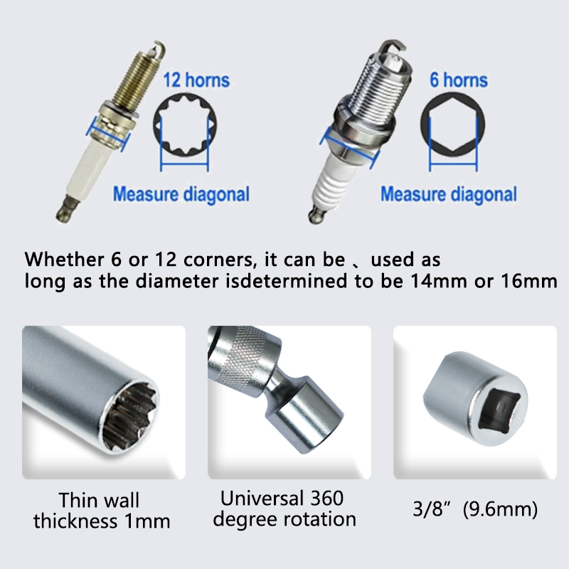 14 ミリメートル/16 ミリメートル磁気スパークプラグソケ - Spark Plug Socket Set のレビューと価格