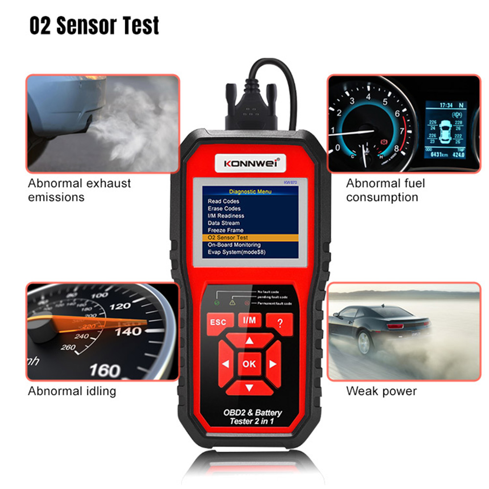 新型オールインワンフル機能OBD2診断ツールKONNWEI  - Car Diagnostic Tool のレビューと価格