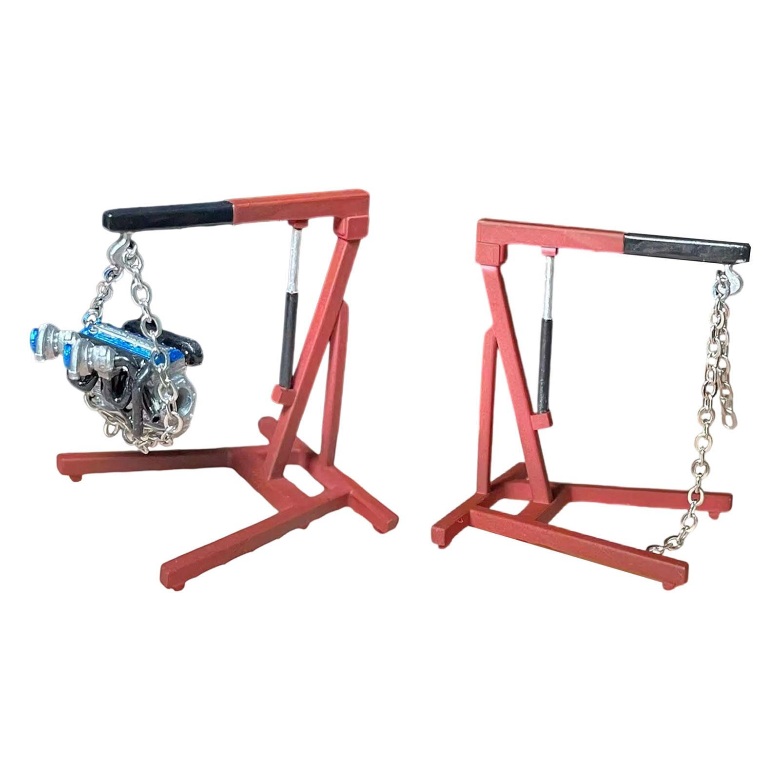 1:64 ジオラマカーエンジンクレーンモデル、ミニチュアエン - Engine Hoist Crane のレビューと価格